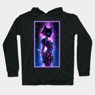 Anime Cute Cat Girl | Sci-Fi Manga Girl Anime Art Hoodie